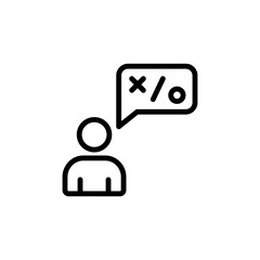 Talk, businessman concept line icon. Simple element illustration. Talk, businessman concept outline symbol design from Business strategy set. Can be used for web and mobile