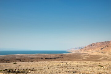 Coastline of Dead Sea, Jordan