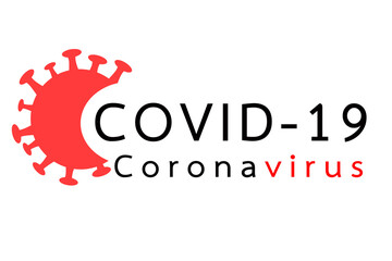 Coronavirus disease COVID-19 infection medical illustration on white background