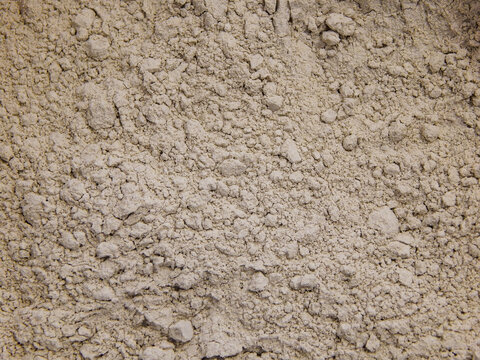 Close-up view of powdered clay