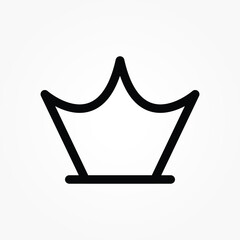outline crown icon vector illustration