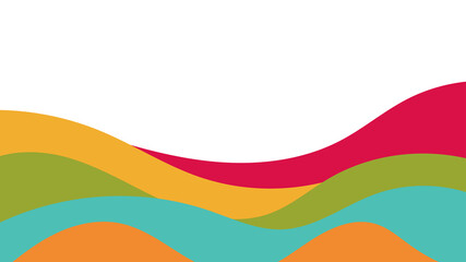 Abstract colorful background of color waves. Template for flyer, cover or banner