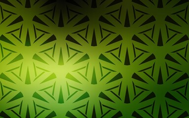 Light Green vector template with crystals, triangles.