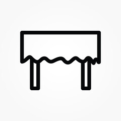 outline dining icon vector illustration