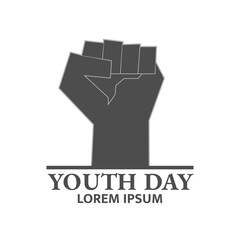 Illustration vector design of youth day logo for celebration