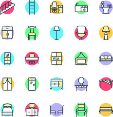 Furniture Cool Vector Icons