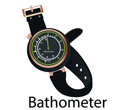 physics lesson pressure subject. bathometer. diver bathometer. water pressure