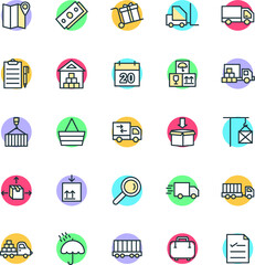 Logistic Delivery Cool Vector Icons 