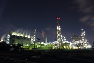 工場夜景 昭和四日市石油 Plant’s Night view Yokkaichi