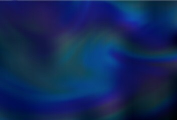 Dark BLUE vector blurred shine abstract template.