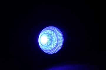 blue light bulb.