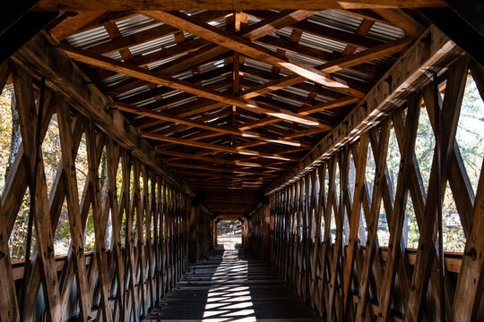 Town Lattice Truss Design In Covered Bridge