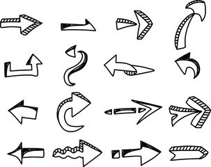 hand drawn arrows set for business and graphic design content