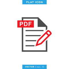 PDF icon vector design template