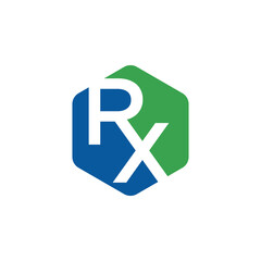 RX Symbol in hexagon shape.