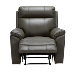 dark brown leather chair recliner opening