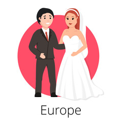 Traditional local wedding couple