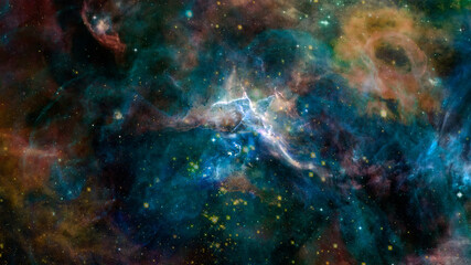 Fototapeta premium Space scene with stars and galaxies. Elements of this image furnished by NASA