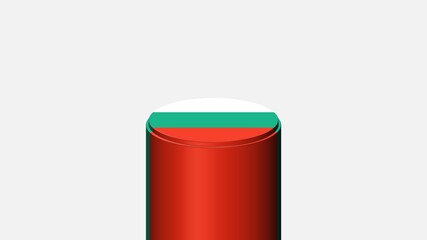 Fototapeta premium 3D CYLINDER SHAPE NATIONAL FLAG : Bulgaria