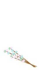 Fototapeta premium 年賀状素材：餅花のベクターイラスト