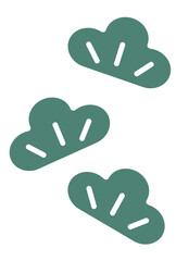 年賀状素材：松の葉のベクターイラスト