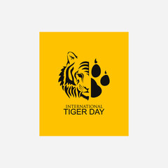 logo world tiger day templet icon vector