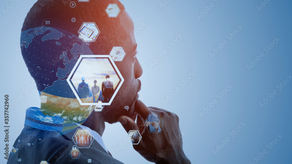 Fototapete ai (artificial intelligence) concept. deep learning. gui (graphical user interface).