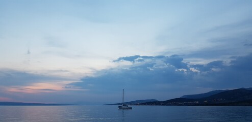 sailing boat in the adriatic sea in croatia