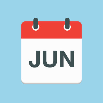 Vector Icon Day Calendar, Summer Month June