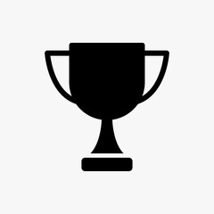 Trophy cup icon designed in a solid style