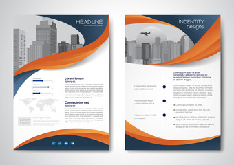 Brochure business template for cover corporate Identity in design size a4