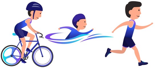 SPORT OLYMPIC LOGO SWIMMING, CYCLING, RUNNING