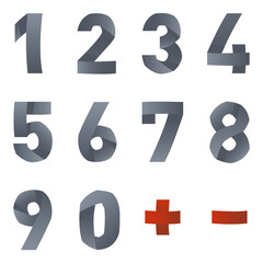 Vector bended latin font