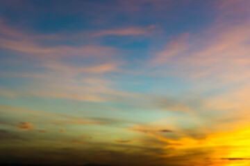 Blurred sunrise sky background