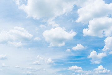 Naklejka na ściany i meble Morning blue sky with clouds texture and background