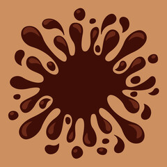 chocolate brown splash blob, drop brown liquid splash, icon splashing chocolate blob droplet, illustrations cocoa brown liquid splash shape, symbol water chocolate drop splatter flow for background ad