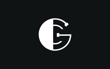 Initial Letter G logo Design Template With Connected