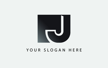 Initial letter Logo J Vector template with Box style