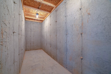 Narrow corridor or room in new built house