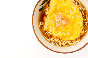 インスタントラーメンのふわとろ玉子のせ