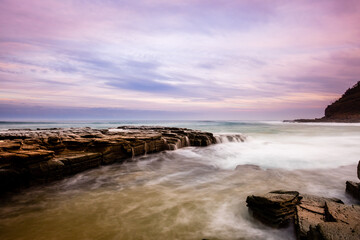 Rock and Waves near Little Garie Beach of Royal National Park