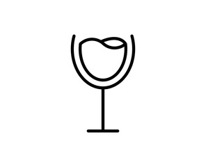 Wineglasses line icon