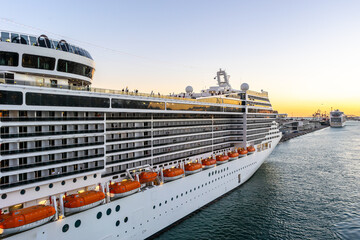 Cruise Ship docked in Port.