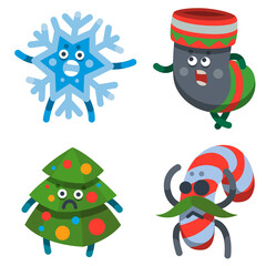 Emoji emoticons Happy New Year