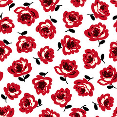 Seamless pattern material of an abstract flower,