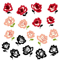 Flower vector illustration material abstract beautifully,