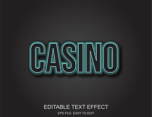 Editable text effect style