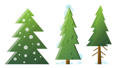 green and dead fir trees