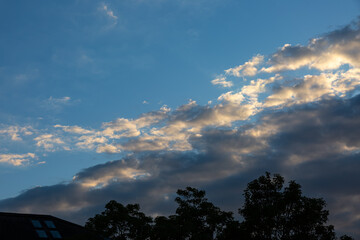 Clouds and sky over the roofs