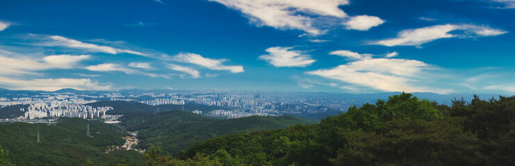 Fototapeta na wymiar Panorama of suwon city